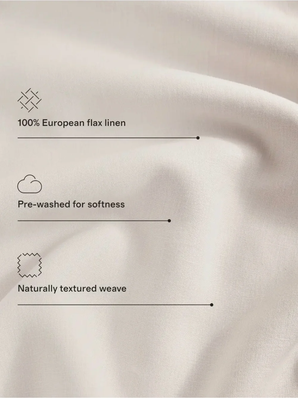 European Linen King/Cal King Grey and White Striped Duvet Set - Retail $224